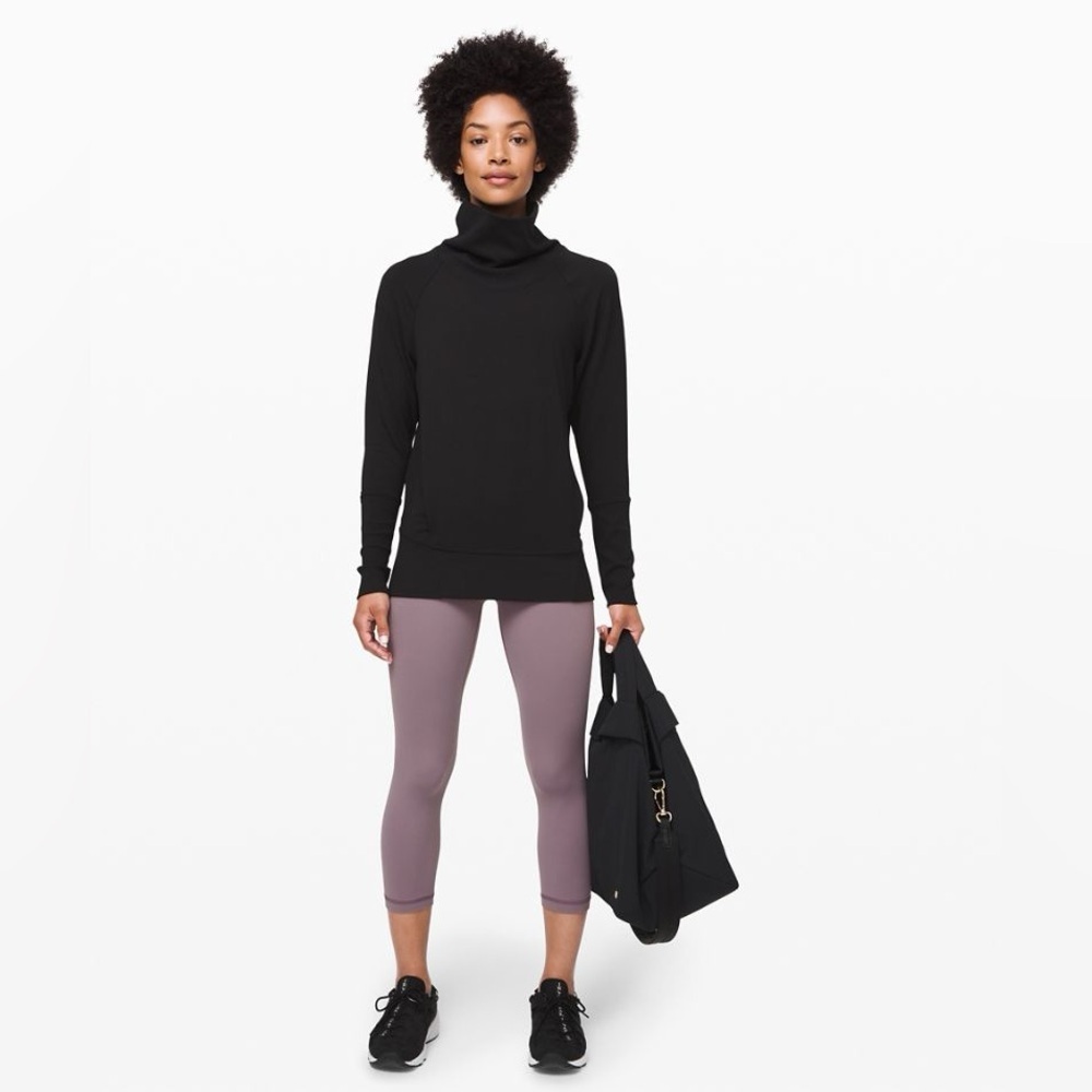 Lululemon Black High Lines Pullover‎ Sweatshirt With Pockets EUC Size 8